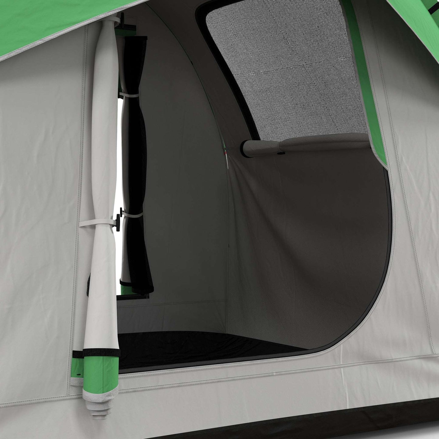 SUV Car Tailgate Tent | 5 Man | 2000mm Waterproof Polyester | Mesh Window | 3 Doors | Standalone or Vehicle-Attached | Ground Stakes & Guy Ropes | 239x210x210cm | Grey & Green | Grey & Blue | Grey & Orange