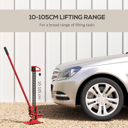 3 Tonne Farm Jack, 48" High Lift Jack for 4x4 Tractors Trucks Agricultural Lifting, Red