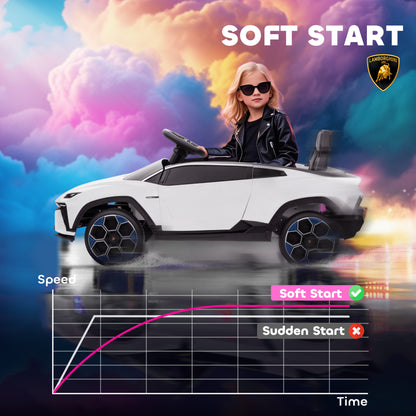 AIYAPLAY 12V Licensed Lamborghini Electric Cars for Kids, Ride On Car with Remote Control for 3-6 Years Old