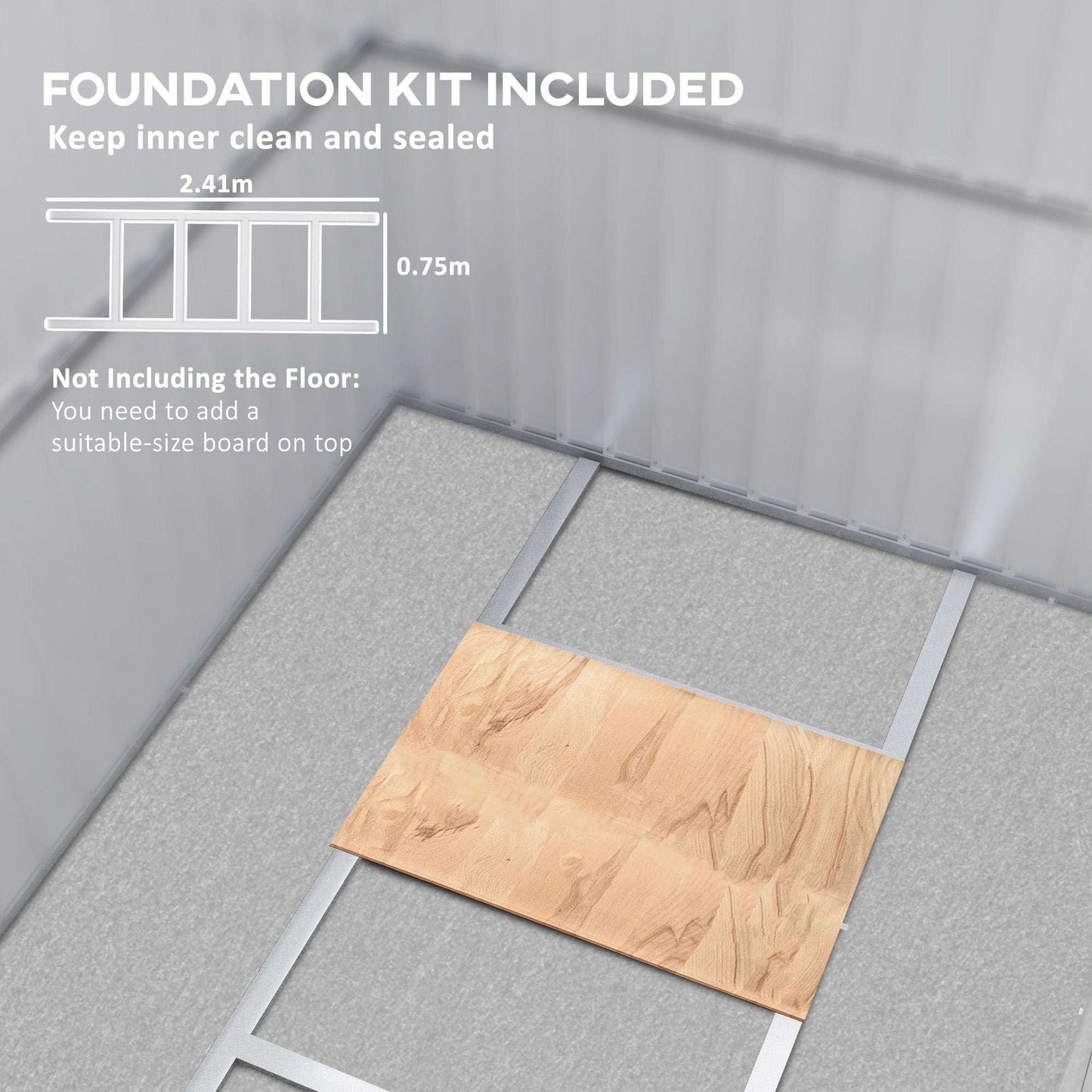 8.5 x 6ft Storage Shed Galvanised Steel Garden Shed, Metal Shed W/ Foundation Kit, Window, Lockable Wide Doors, Air Vents for Outdoor, Green