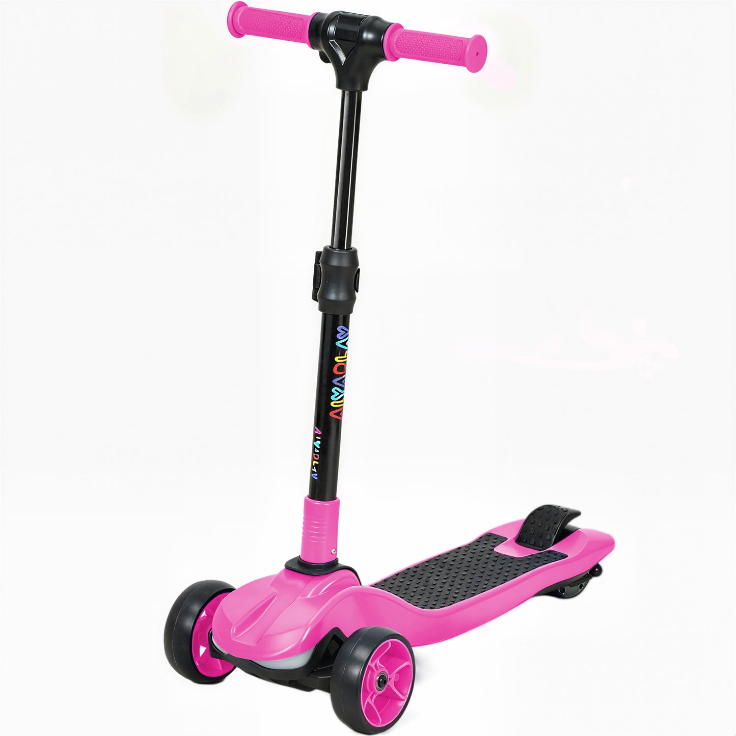 AIYAPLAY Three-Wheel Foldable Electric Scooter for Kids Aged 6-10 Years, Purple / Yellow / Pink / Blue