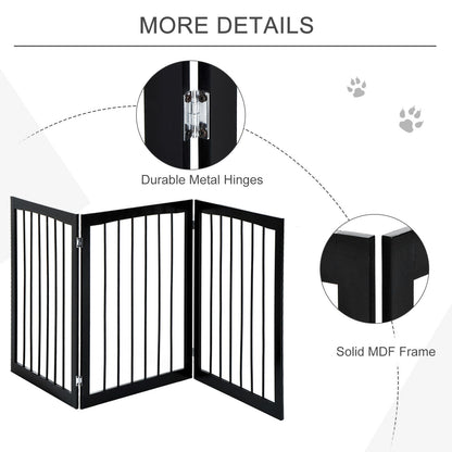 PawHut Free Standing Folding Dog Pet Child Safety Fence Gate Barrier