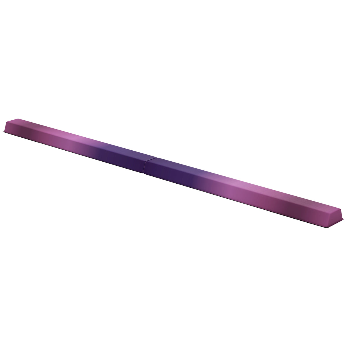 SPORTNOW Folding Gymnastics Floor Balance Beam | Purple & Pink | 236x10cm | Folds to 120cm | EVA Foam Core | 10cm Top 15cm Anti-Slip Base | Hook & Loop | 80kg | Age 3+ | Home Gym