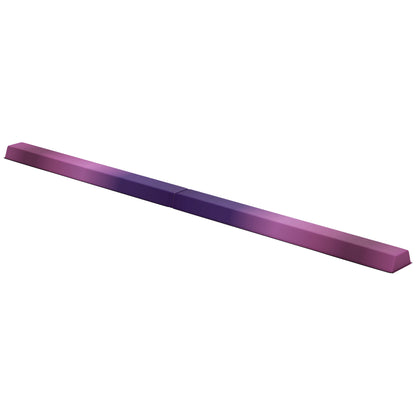 SPORTNOW Folding Gymnastics Floor Balance Beam | Purple & Pink | 236x10cm | Folds to 120cm | EVA Foam Core | 10cm Top 15cm Anti-Slip Base | Hook & Loop | 80kg | Age 3+ | Home Gym