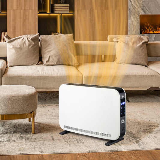 Electric Heater, 2180W Portable Convector Heater with 24H Timer, Overheat Protection, Adjustable Temperature for Home