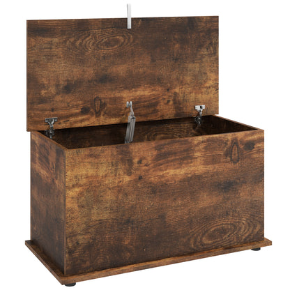 Storage Chest | 102L Wooden Blanket Box & Bed End Bench with Hinged Lid, 4 Colours