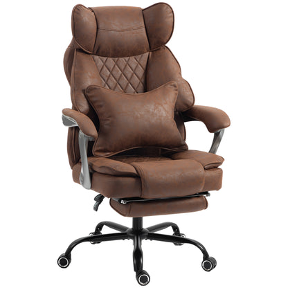 Executive Office Chair | Big & Tall 180kg Reclining Desk Chair with Footrest & Lumbar Support