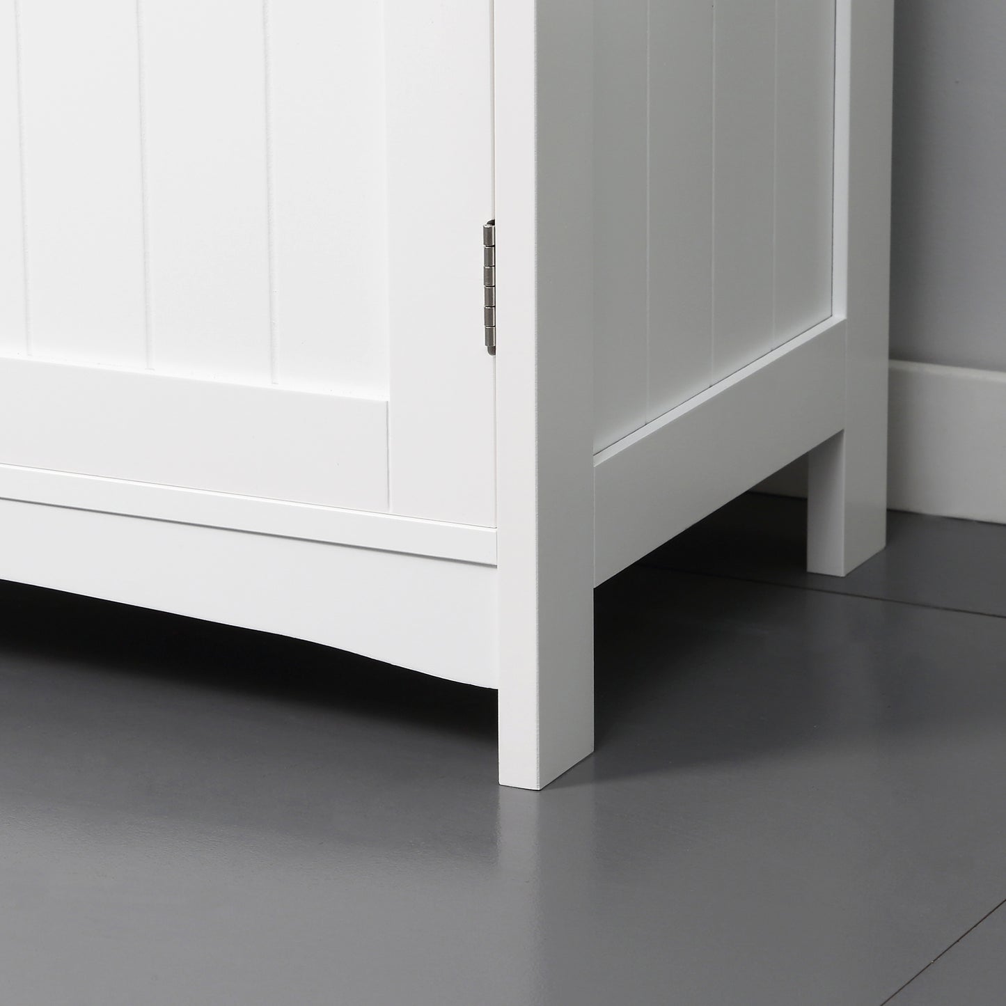 Kleankin Bathroom Furniture Set with Adjustable Shelves, Tall Bathroom Storage Cabinet with Open Shelves, Bathroom Floor Cabinet with Drawers, Pedestal Sink Cabinet, White