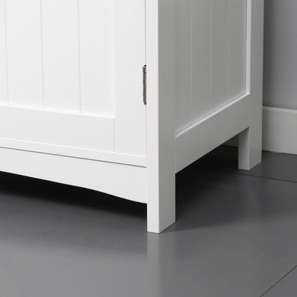 Kleankin Bathroom Furniture Set with Adjustable Shelves, Tall Bathroom Storage Cabinet with Open Shelves, Bathroom Floor Cabinet with Drawers, Pedestal Sink Cabinet, White