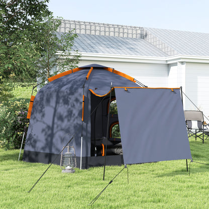 Automatic Pop Up Instant Setup 2-4 Man Camping Tent W/ Mesh Windows, Waterproof & Portable Dome Tent for Camping, Hiking, Backpacking, Dark Grey
