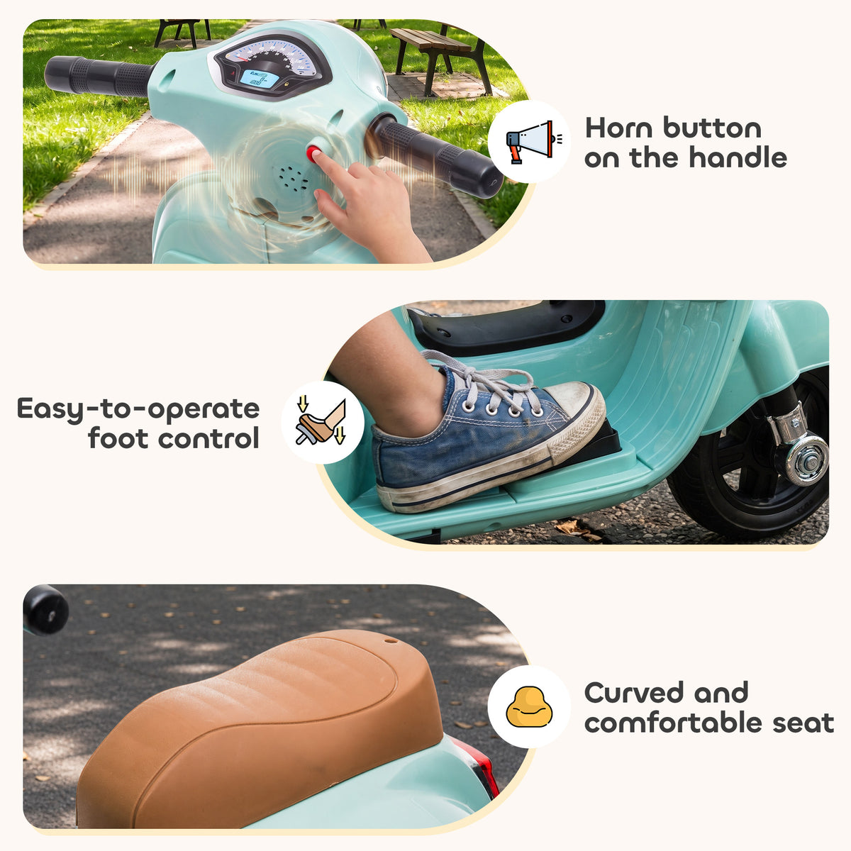 Kids Electric Ride-On Motorcycle | 6V Battery Powered | Green & Pink | 18-36 Months | 3 km/h