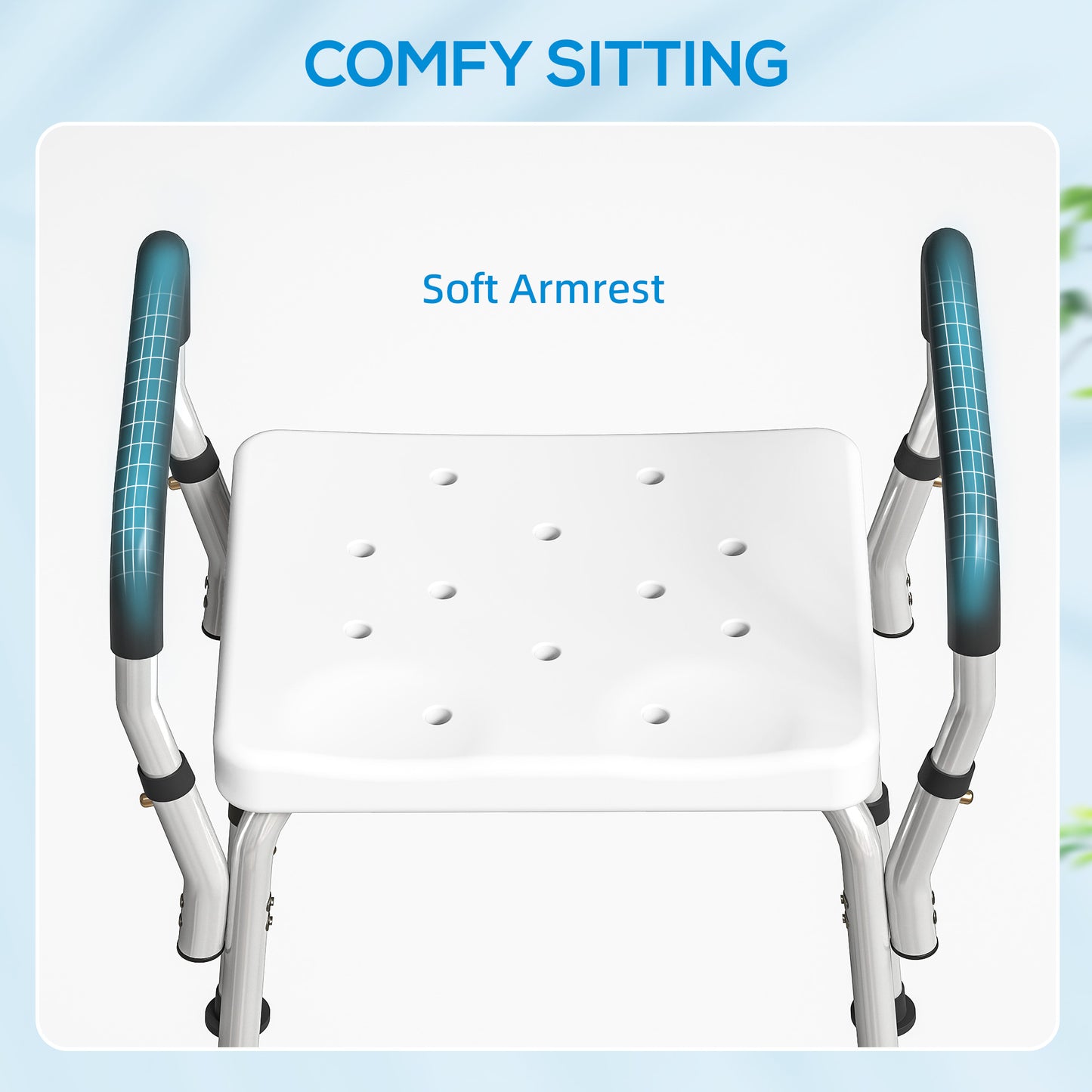 57-69cm Aluminium Frame Bath Seat Stool