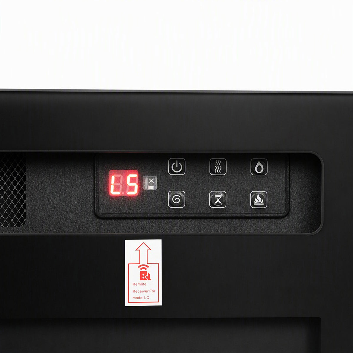 92cm Slim Electric Fireplace | Wall Mounted, Recessed or Freestanding | 900/1800W, 12 Flame Colours, Remote & 7-Day Programme | Black