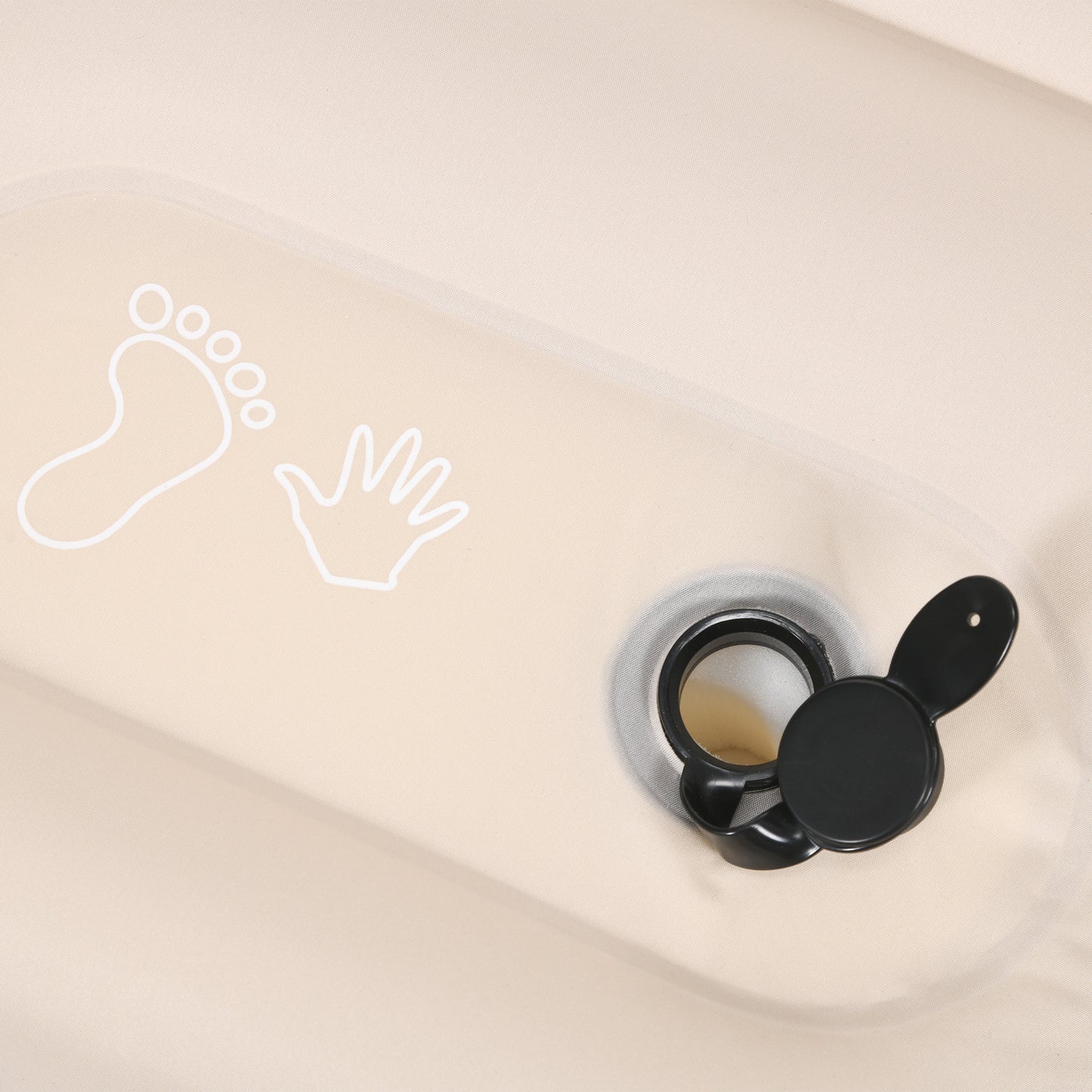 Outsunny Double Size Air Bed, with Built-in Foot Pump and Carry Bag, White