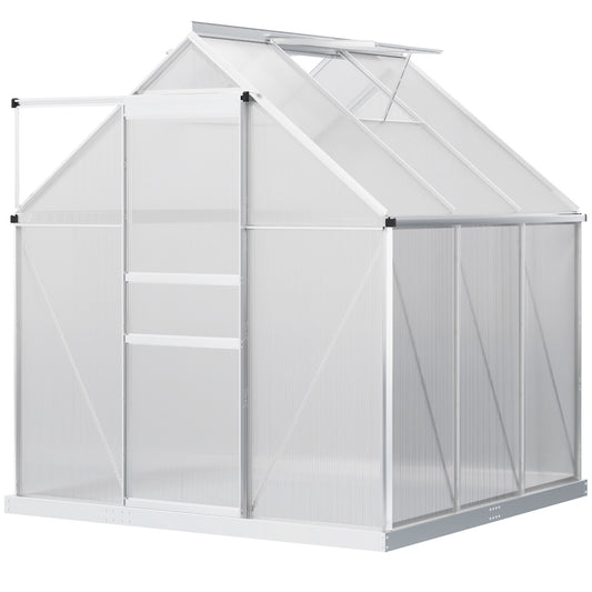 Outsunny 190 x 190cm Walk-In Polycarbonate Greenhouse