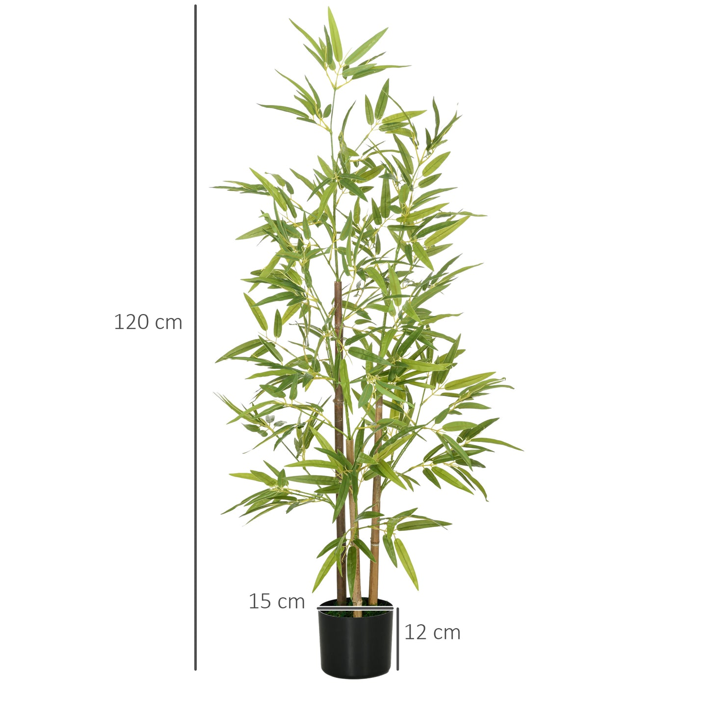 Artificial Plant Bamboo Artificial Tree Height 120 cm with Pot for Home Indoor Decor