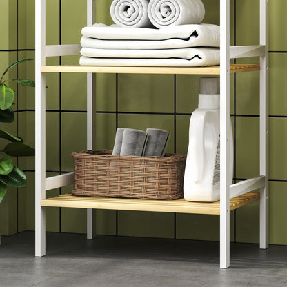 Three-Tier Bamboo Adjustable Shelf Storage Unit