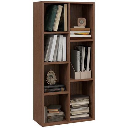 Seven-Cube Bookcase  - Walnut Wood Effect