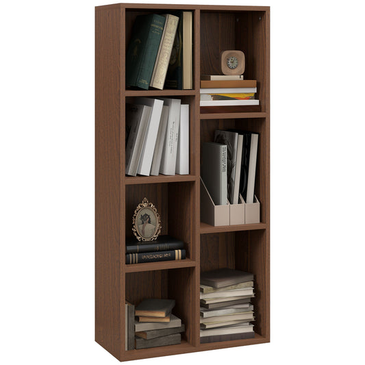 Seven-Cube Bookcase  - Walnut Wood Effect