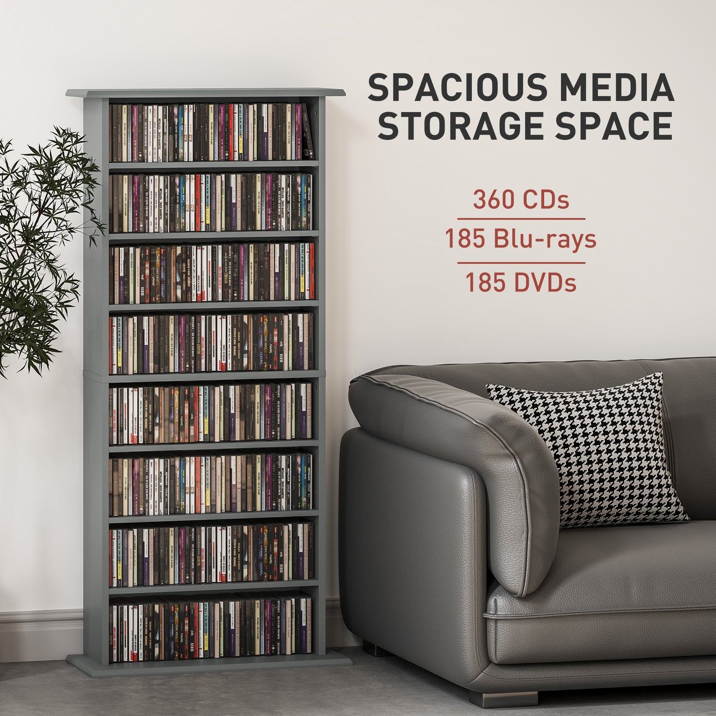 360 CD Storage Unit - Grey