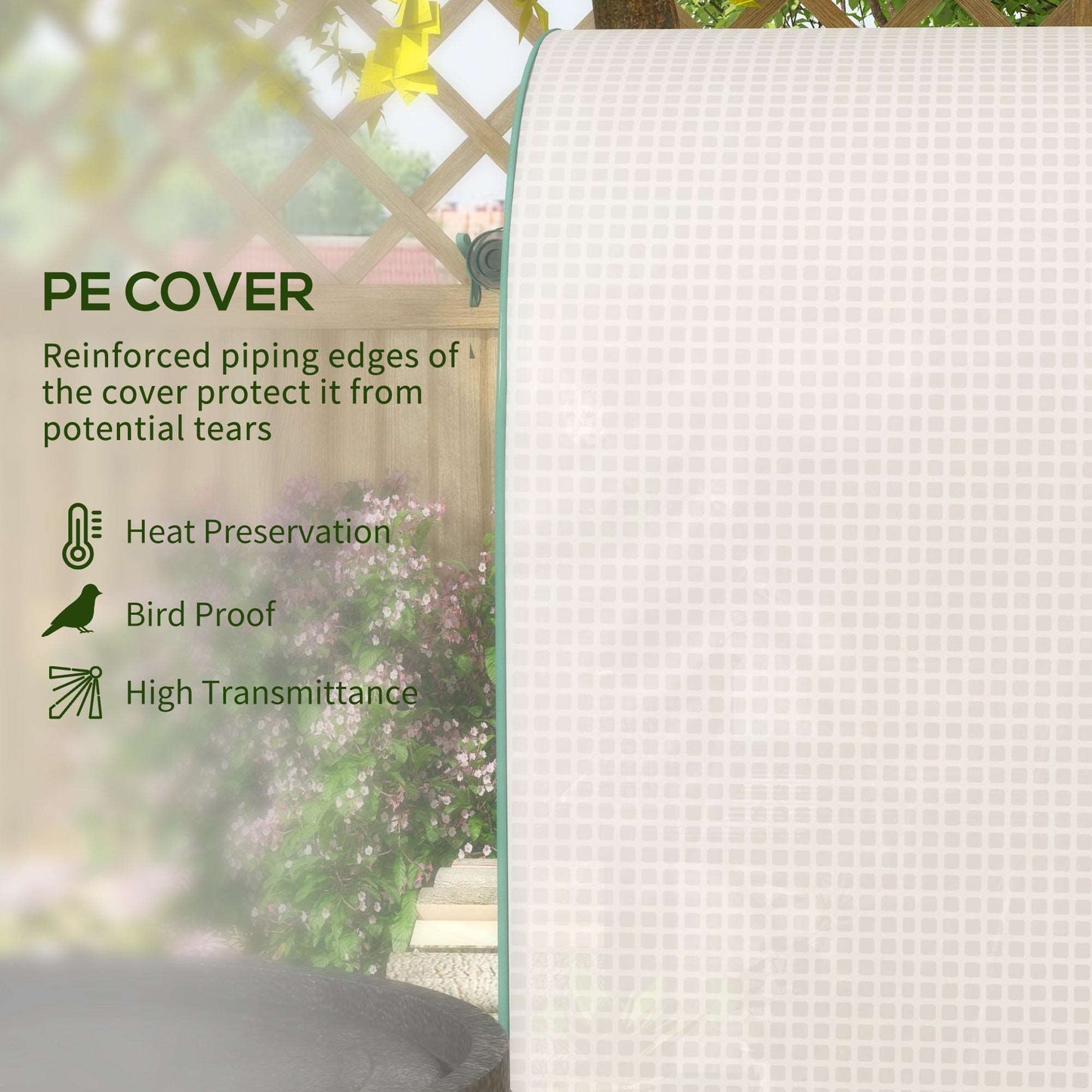 80 x 49 x 160cm Mini Greenhouse for Outdoor, Portable Gardening Plant Green House W/ Storage Shelf, Roll-Up Door Metal Frame And PE Cover, White