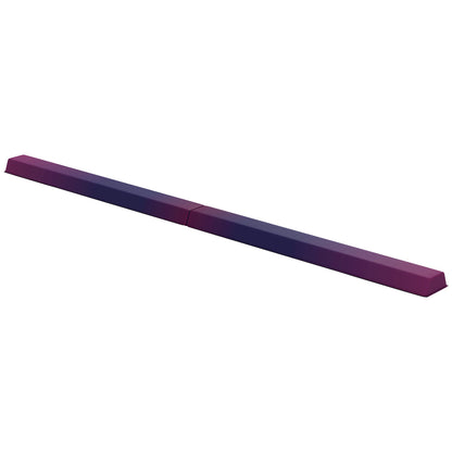 SPORTNOW Folding Gymnastics Floor Balance Beam | Blue & Pink | 236x10cm | Folds to 120cm | EVA Foam Core | 10cm Top 15cm Anti-Slip Base | Hook & Loop | 80kg | Age 3+ | Home Gym