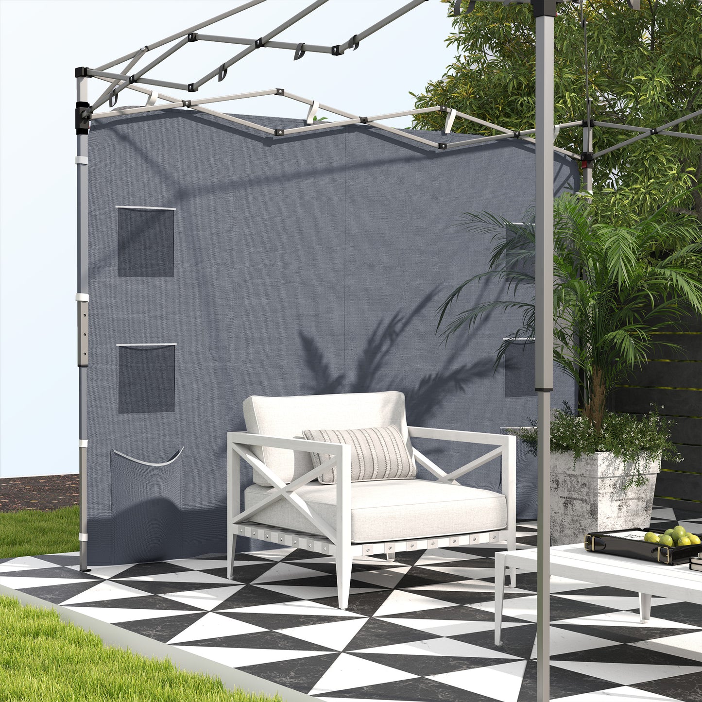 Outsunny 195 x 295cm Replacement Gazebo Sidewall - Grey / Green / Black / Beige