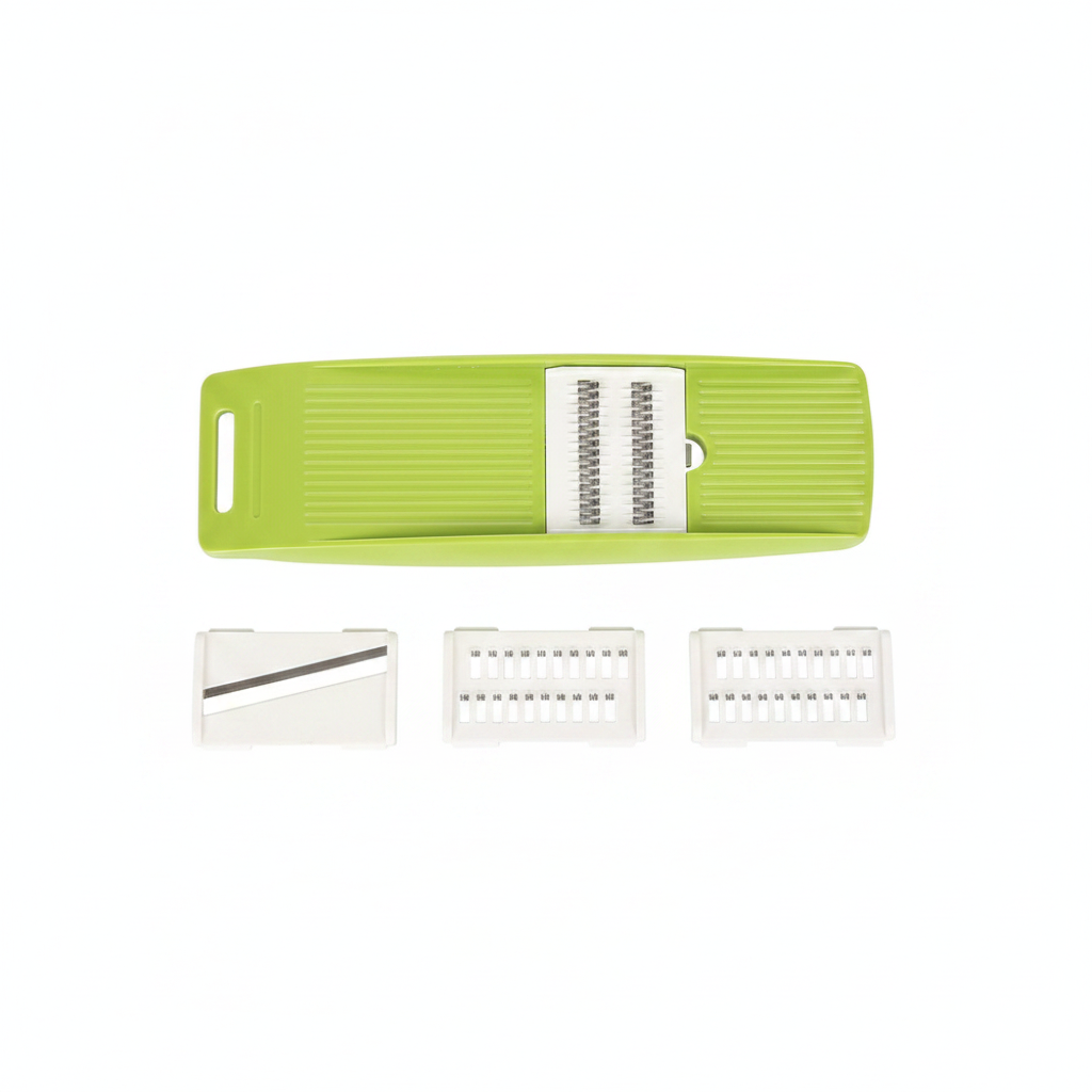 Stainless Steel Mandoline Slicer | 3 Interchangeable | Julienne Cutter | Potato Carrot Cucumber | Kitchen Food Prep