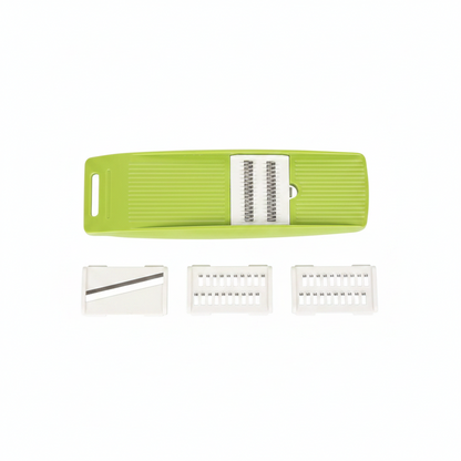 Stainless Steel Mandoline Slicer | 3 Interchangeable | Julienne Cutter | Potato Carrot Cucumber | Kitchen Food Prep