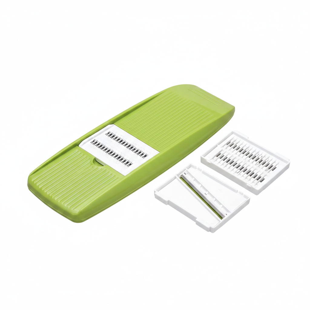Stainless Steel Mandoline Slicer | 3 Interchangeable | Julienne Cutter | Potato Carrot Cucumber | Kitchen Food Prep