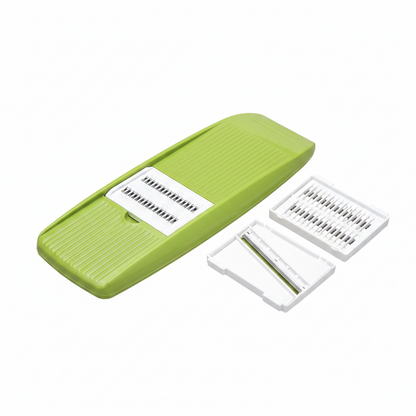 Stainless Steel Mandoline Slicer | 3 Interchangeable | Julienne Cutter | Potato Carrot Cucumber | Kitchen Food Prep