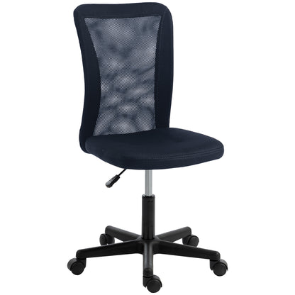 Vinsetto Computer Desk Chair, Mesh Office Chair with Adjustable Height and Swivel Wheels, Armless Study Chair