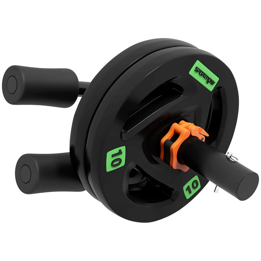 Tib Bar with 2 x 10kg Olympic Weight Plates, Tibialis Trainer Calf Raise Machine For Home, Gym, Lifting And Strength Training