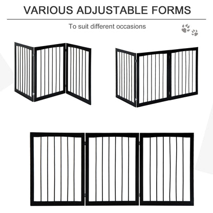 PawHut Free Standing Folding Dog Pet Child Safety Fence Gate Barrier