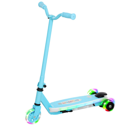 Electric Scooter for Kids Ages 4-7, with Auxiliary Rear Wheels, Flashing LED Light and Electric Brake, Kids Electric Scooter for Boys Girls