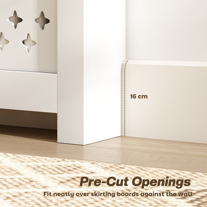 78 x 19 cm Minimal Radiator Cover, with Drawer - White