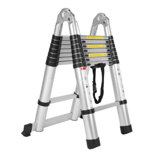 Extendable A Frame Multi Purpose 5m Telescopic Ladder Extendable A-Frame Ladder Steps ...