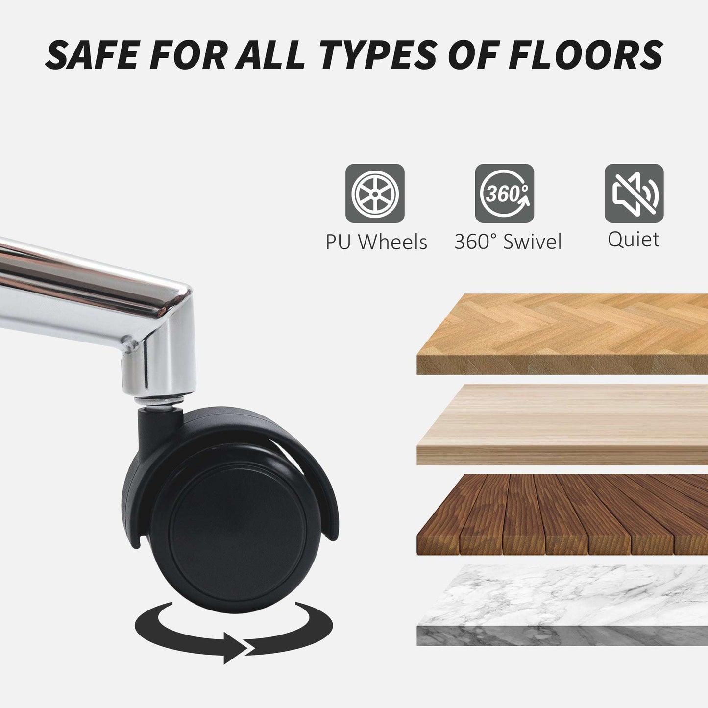 91-99cm Sherpa Fleece Office Chair - Grey