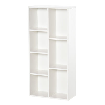 Seven-Cube Bookcase Bookshelf Cabinet Storage Organiser - White Wood Effect