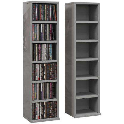 Set of Two 102 CD Storage Freestanding Cabinet Units - High Gloss
