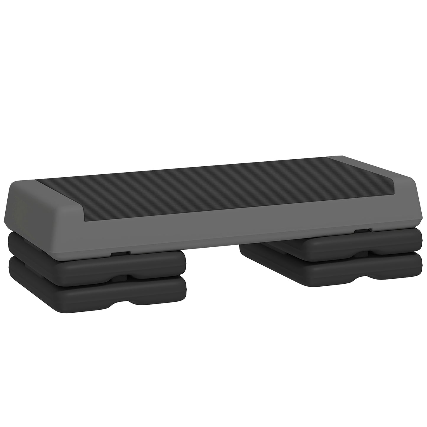 SPORTNOW Fitness Stepper, 3-Height Adjustable Aerobic Step, Non-Slip Exercise Step Board for Home Gym Office Workout, 10.5cm, 15.5cm, 20.5cm