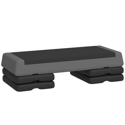 SPORTNOW Fitness Stepper, 3-Height Adjustable Aerobic Step, Non-Slip Exercise Step Board for Home Gym Office Workout, 10.5cm, 15.5cm, 20.5cm