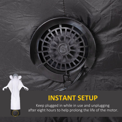 8.9FT Tall Halloween Inflatable Witch Ghost with Three Heads, Blow Up Outdoor Halloween Decoration with Build-in LED Lights for Garden, Lawn, Party