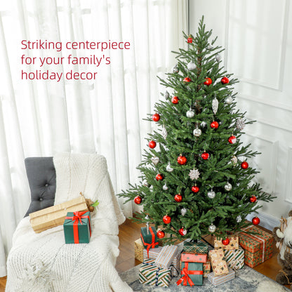6ft Artificial Christmas Tree with 2380 Tips, Metal Base, Realistic, Easy to Assemble, Green