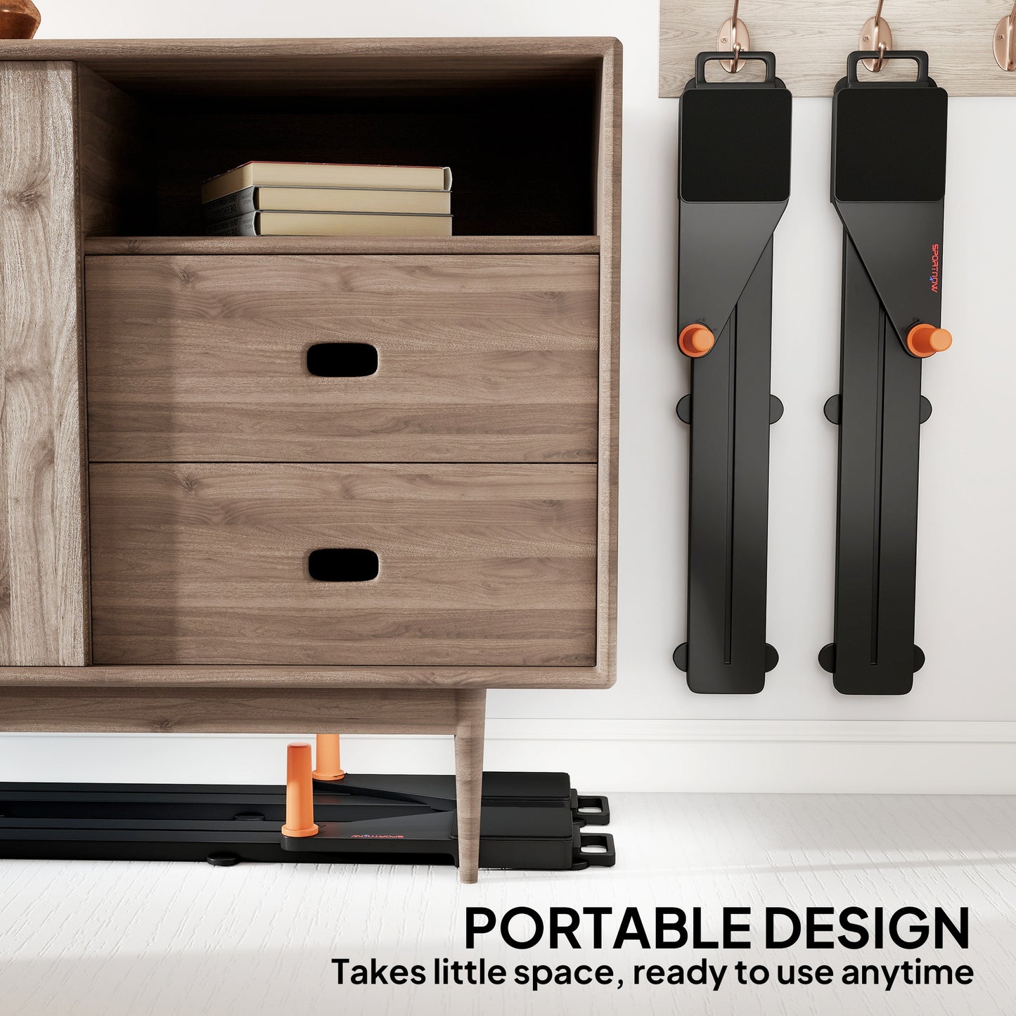 Push Up Board Set of 2, Portable Press Up Board with Dual Glide Rails, Knee Pad, Pushup Stand Pilates Reformer Machine for Home Gym, Multifunctional Workout Equipment