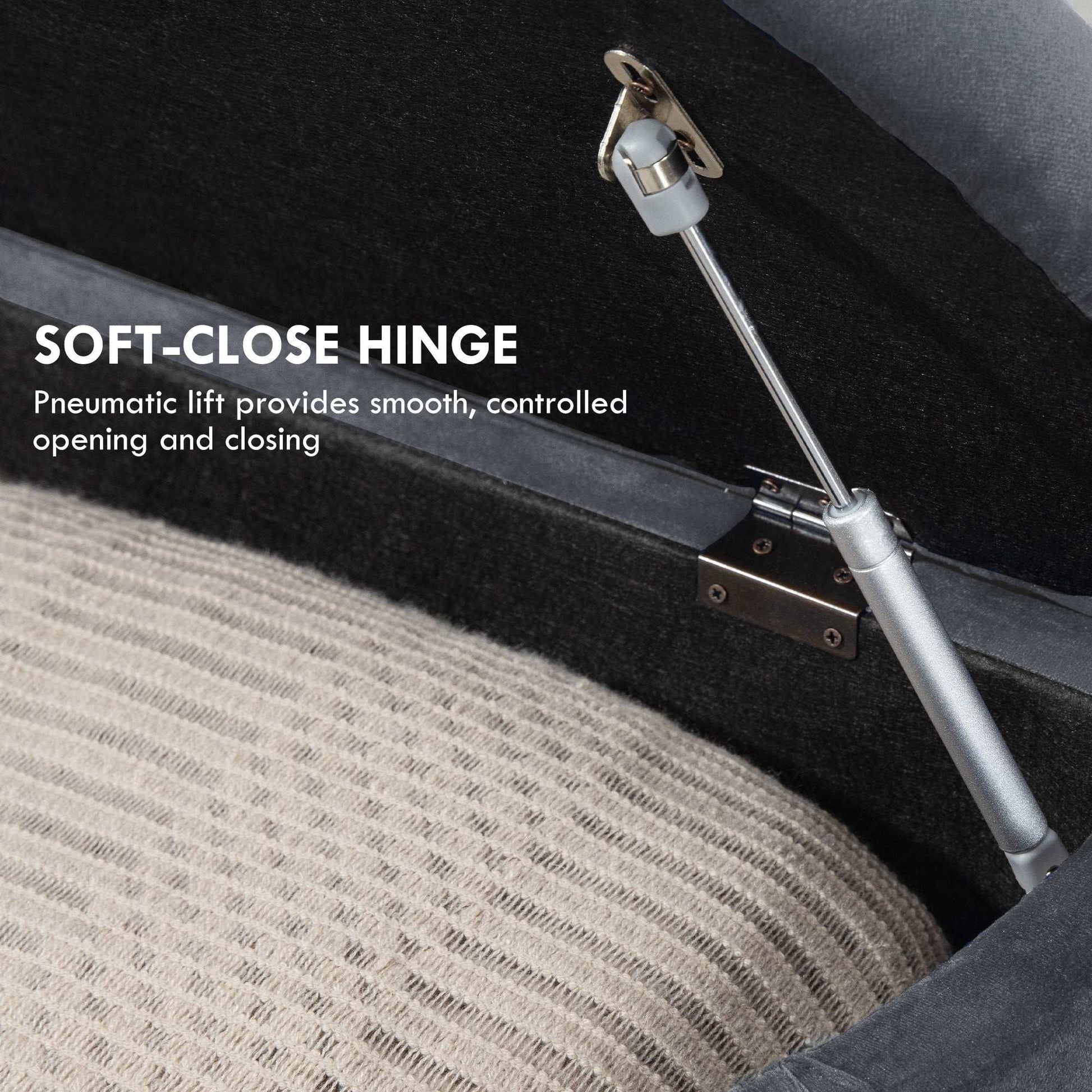 Semi-Circle Bed End Bench Ottoman W/ Storage Tufted Upholstered Accent Seat Footrest Stool with Rubberwood Legs for Bedroom & Entryway