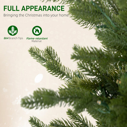 Set of Two Artificial 4ft Christmas Trees, with Lights - Green