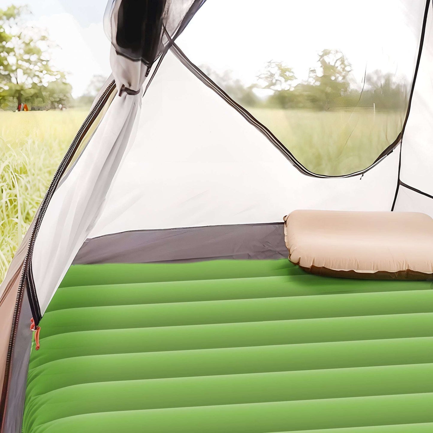 Outsunny 2 Person Camping Inflatable Mattress - Green