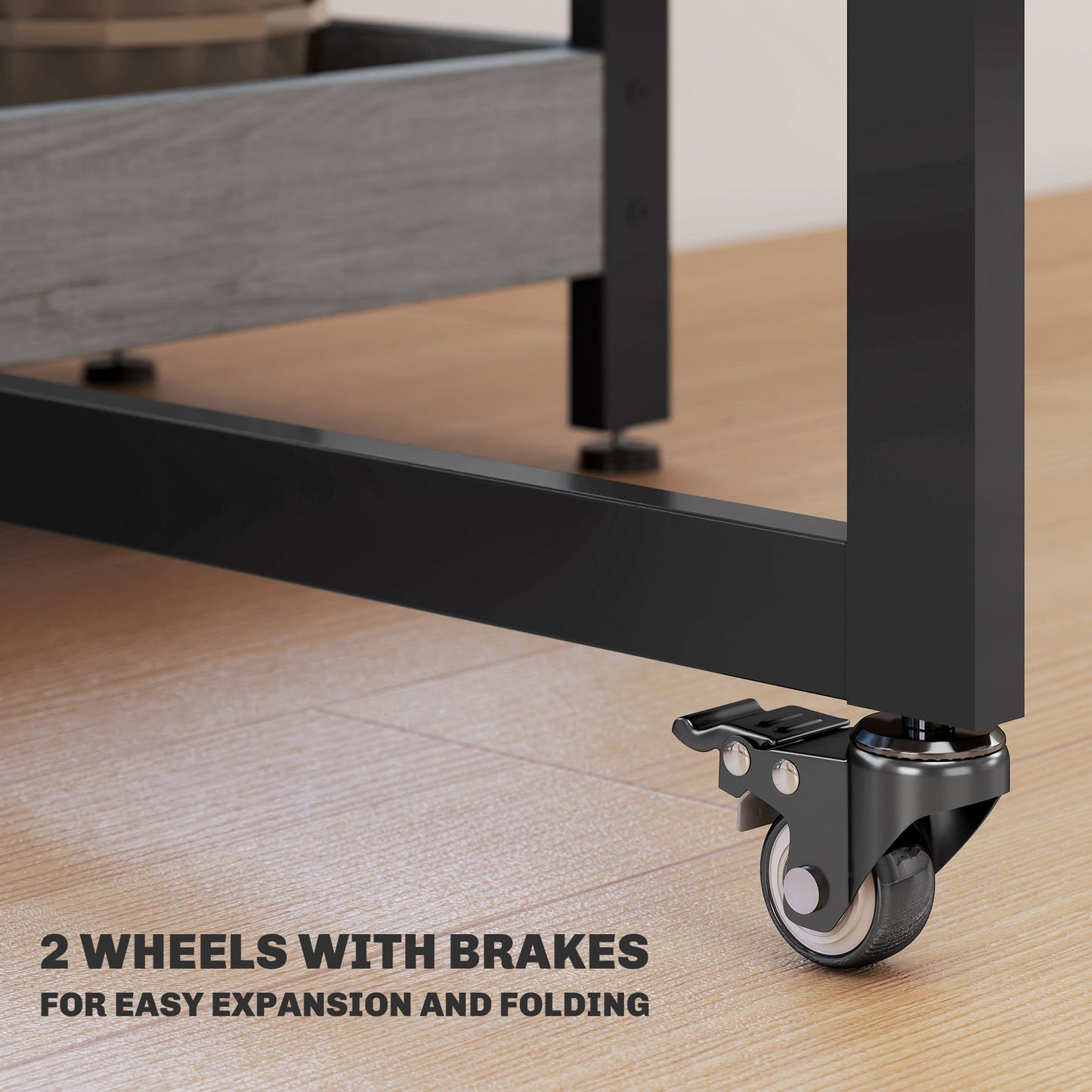 Retro Vintage Style Industrial Folding Dining Table, Drop Leaf Table for Small Spaces, Kitchen, Dining Room, Grey