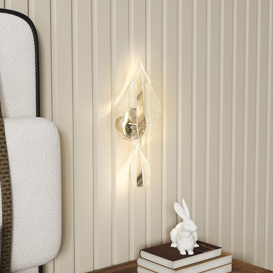 Led Wall Lamp 2 Pack, 13W Modern Indoor Spiral Wall Light, Colour Temperature Adjustable 3000K/4000K/6500K, Silver Tone